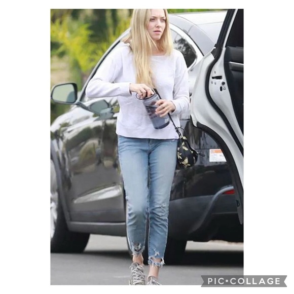 Agolde Sophie Crop Jean With Chewed Hem and Waistband - Picture 2 of 12